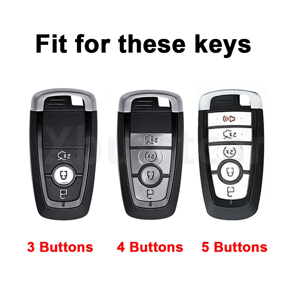 3/4/5 Buttons Shell Protect Fob For Explorer Escape Fusion Bronco Sport Edge Ford F-150 Raptor Lincoln Car Remote Key Case Cover