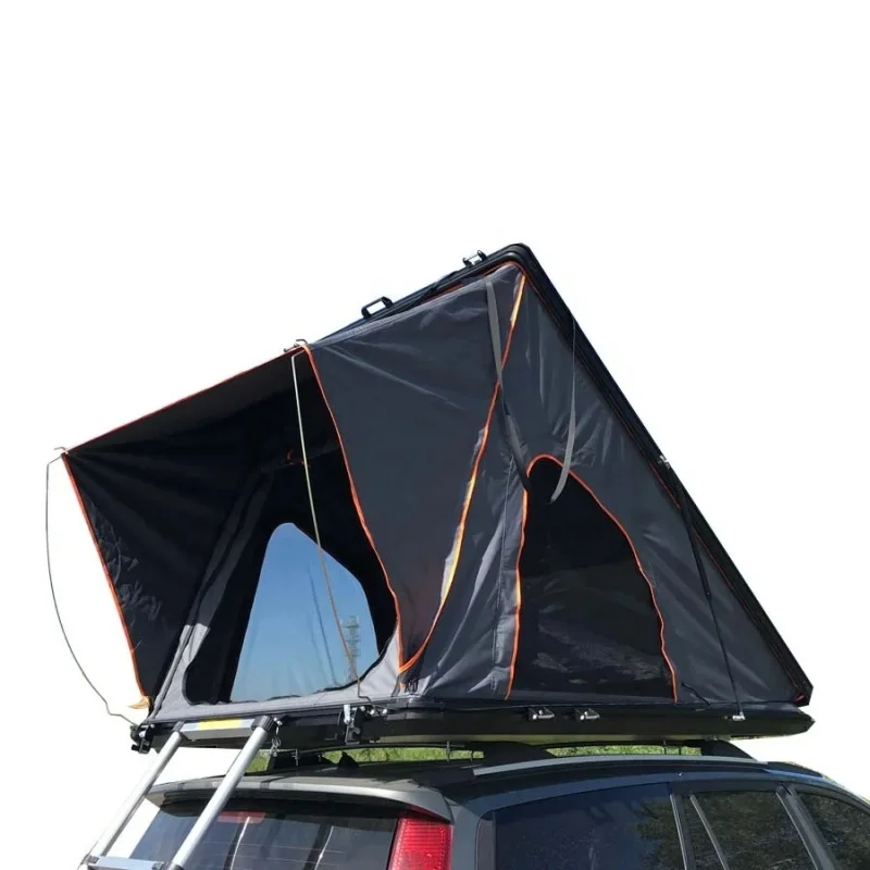 New Folding Spacious Roof Top Tent with Ladder, Fits 4x4 Vehicles, Compatible with Car Side Awning for Outdoor Camping