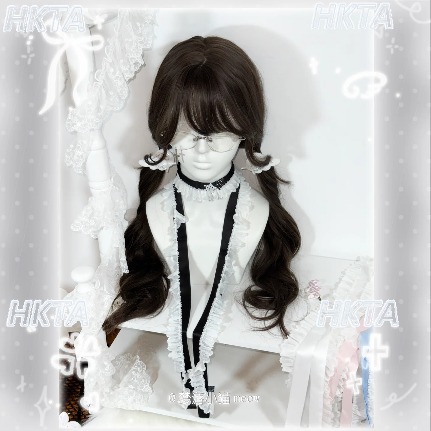 

Оригинальный шарф Lolita Cos, милая кружевная лента, аксессуары для шеи, шарфы в японском корейском стиле, высококачественный тонкий декоративный длинный шарф Y2K