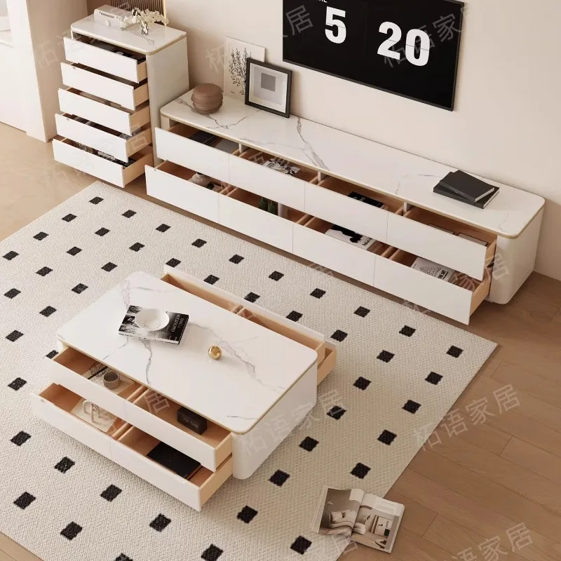 Wood Light Color Tv Stand Glossy Living Room Design Luxury Tv Stand Modern Minimalist Mueble Para Televisor House Accessories