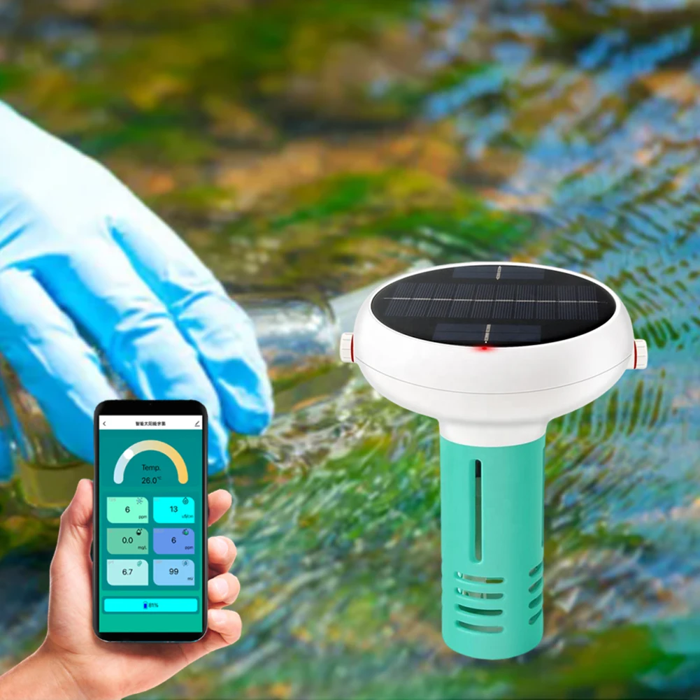 7 In 1 BT Intelligent Chlorin Meter PH/ORP/EC/TDS/Temp/CL/Salt Test Meter Work Test Meter Swimming Pool Water Real-Time Data