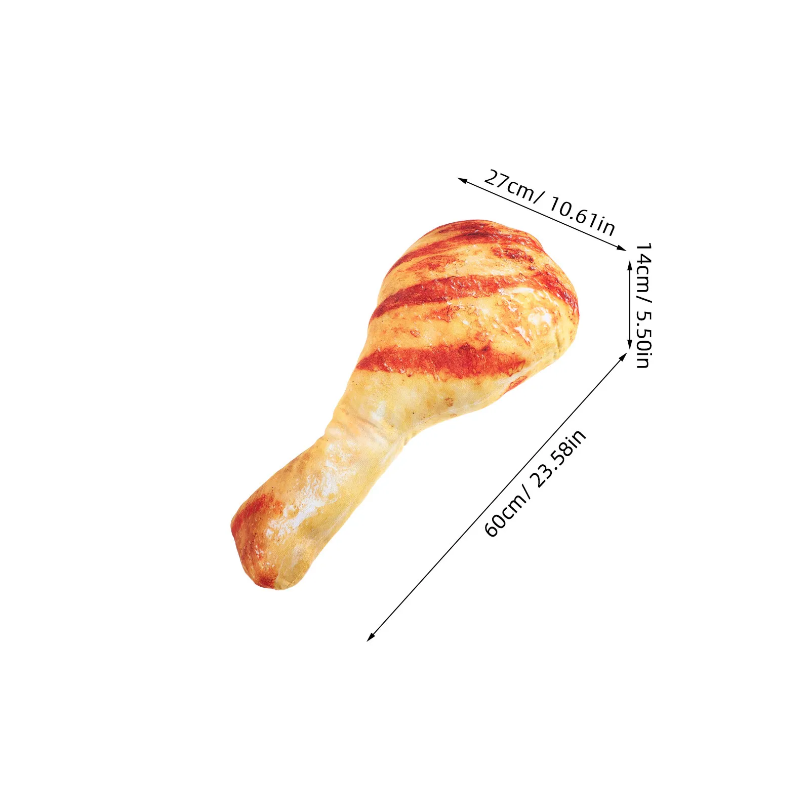 Realistyczna poduszka 3D w kształcie kurzej nogi - miękka, wypchana poduszka do dekoracji domu i biura, zabawna poduszka w kształcie jedzenia dla komfortu w łóżku i na kanapie.