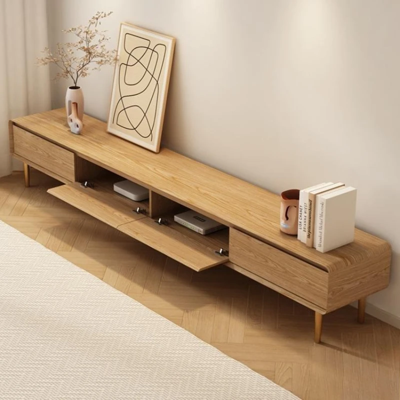حامل تلفاز ياباني إسكندنافي الحد الأدنى حامل تلفاز القهوة المعيشة مزيج حديث فاخر أثاث منزلي طبيعي Ein Fernseher #1