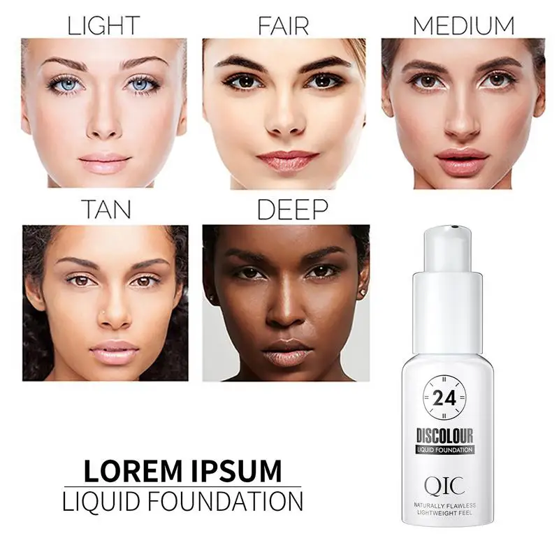 Liquid Face Foundation Color Changing 30ml Full Coverage Face Foundation Waterproof Makeup Foundation For Facial Make Up Liquid