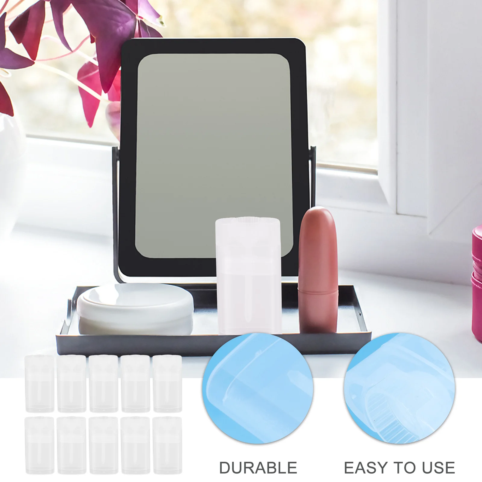 

10pcs Plastic Cream Sub Bottles Multipurpose Refillable Storage Containers Portable Leakproof Jars For Deodorant Facial