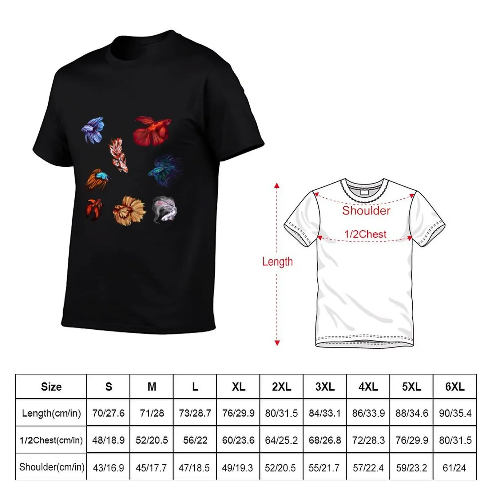 Betta fishes T-Shirt rapper graphic tees vintage anime shirt graphic t shirt vintage men clothes