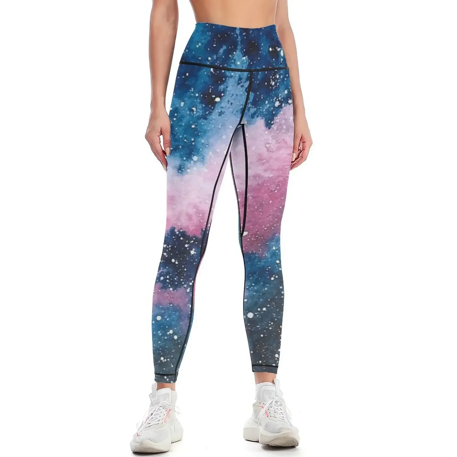 

Watercolour Galaxy III Leggings for physical gym's sportswear Pants sport legging pants raises butt Womens Leggings