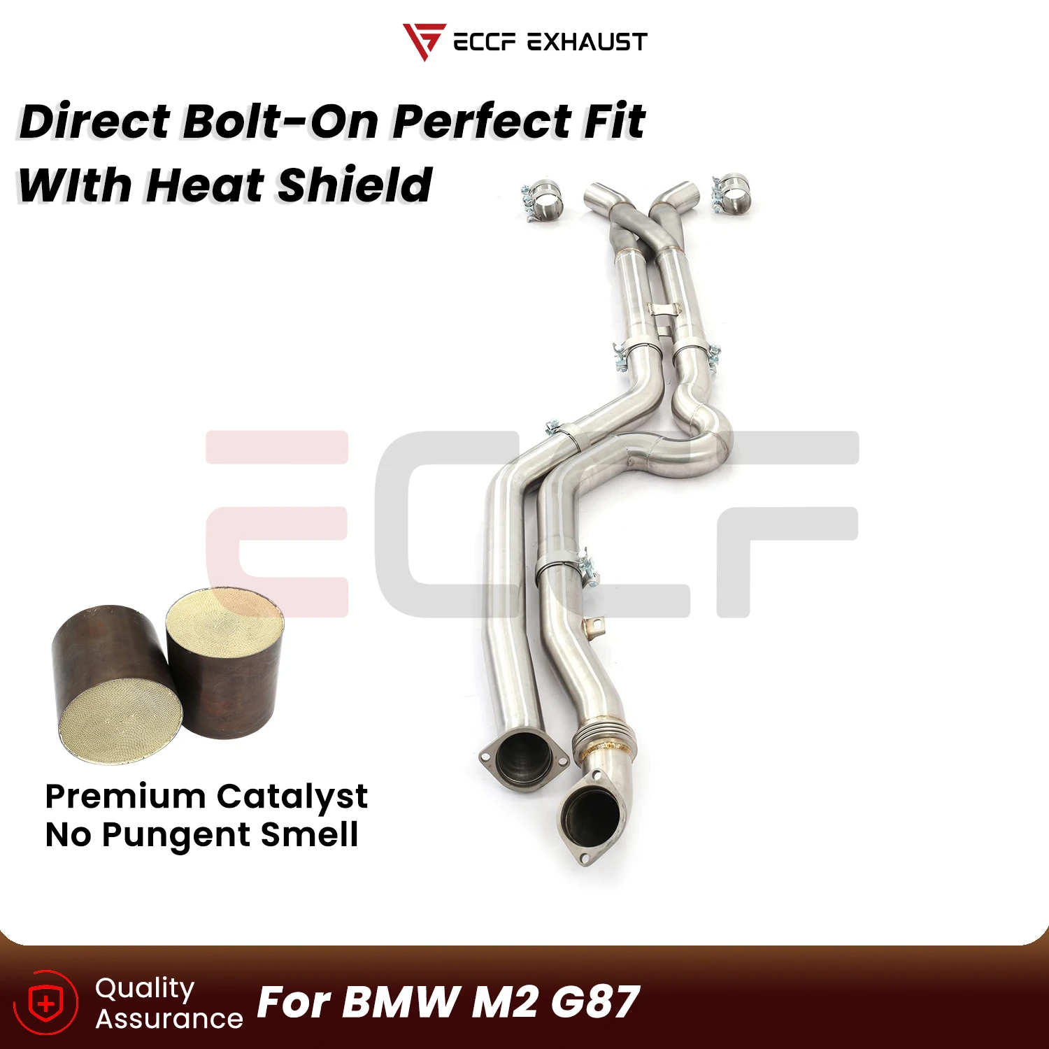 Sporty Stainless steel Mid pipe with Z-pipe For BMW M2 G87 Aggressive Sound Plug and Play Upgrade Performance