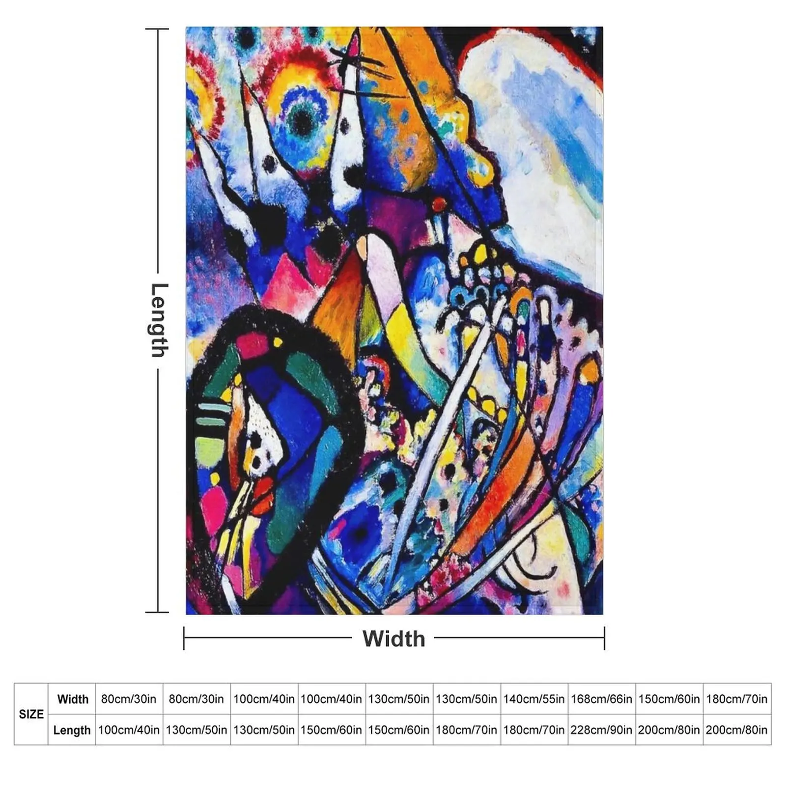 wassily kandinsky art style Throw Blanket Sofa Throw Moving wednesday Multi-Purpose Blankets
