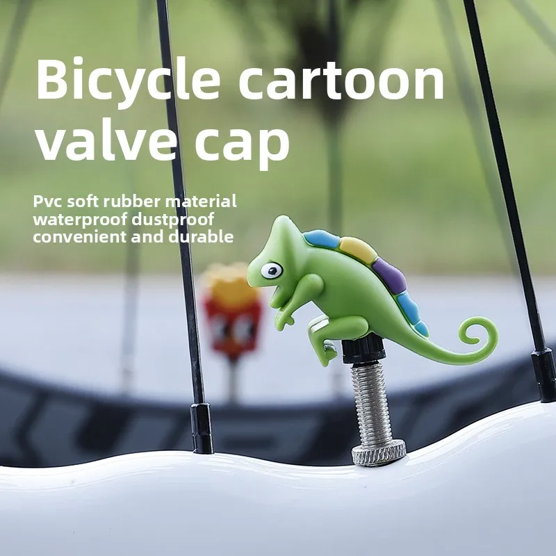 2/3pcs Bicycle Air Nozzle Cap Road Bike Silicone Creative Cartoon Waterproof Valve Cover Mountain Bike Decoration Riding