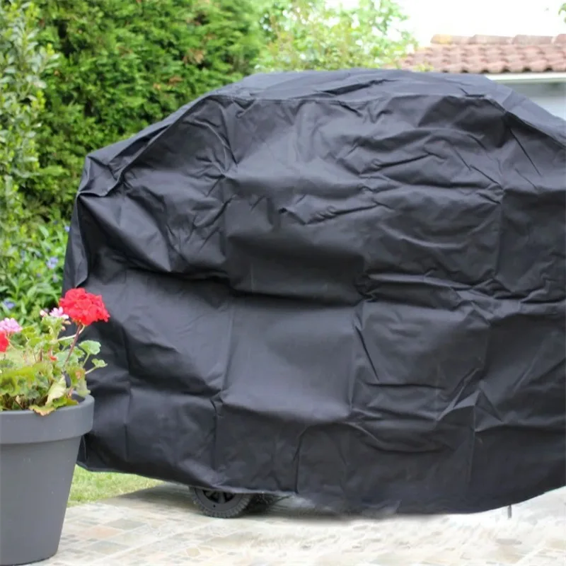 Outdoor Grill  Cover BBQ Cover on-Vehicle Barbecue Grill  Clothes Black Oxford Cloth Waterproof Stove Cover