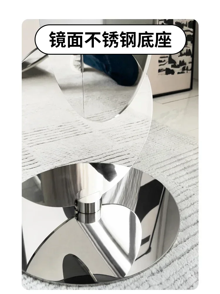 Минималистичный высококачественный столик для дивана, небольшой журнальный столик из подвижного стекла для домашней гостиной, угловой столик из нержавеющей стали