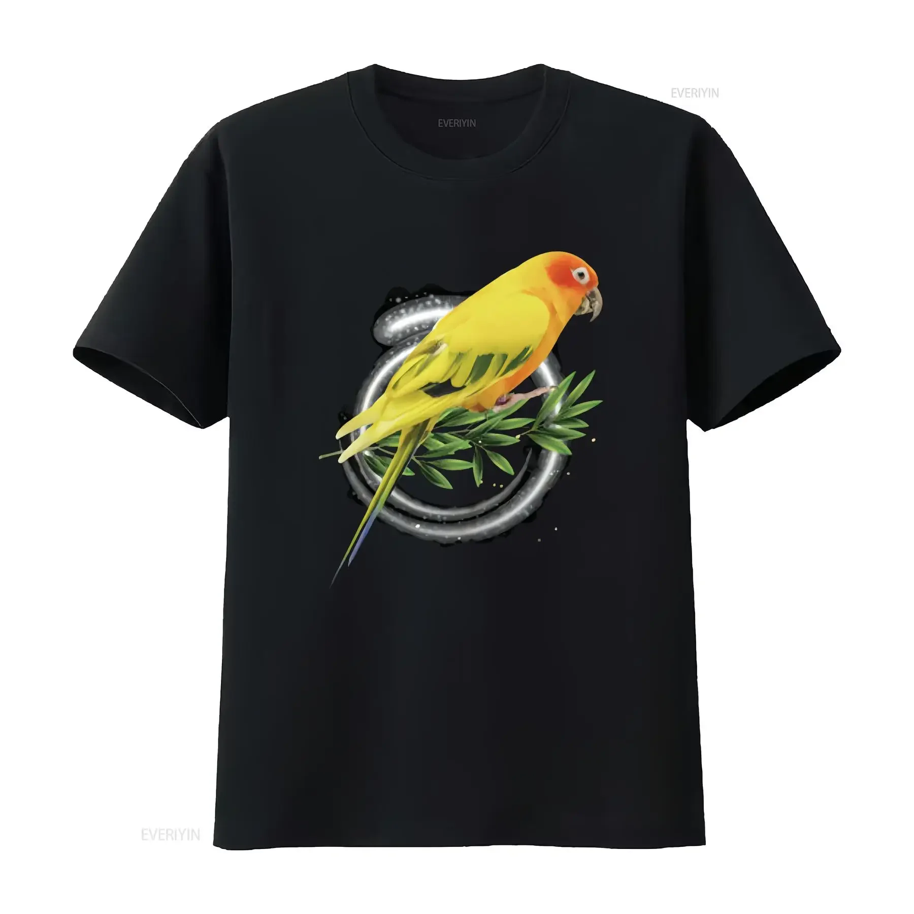 Conure Parrot Lover T Shirt vintage Washed Top For Everyday Wear Stylish Soft homme Stretched streetwear Comfortable Slightly