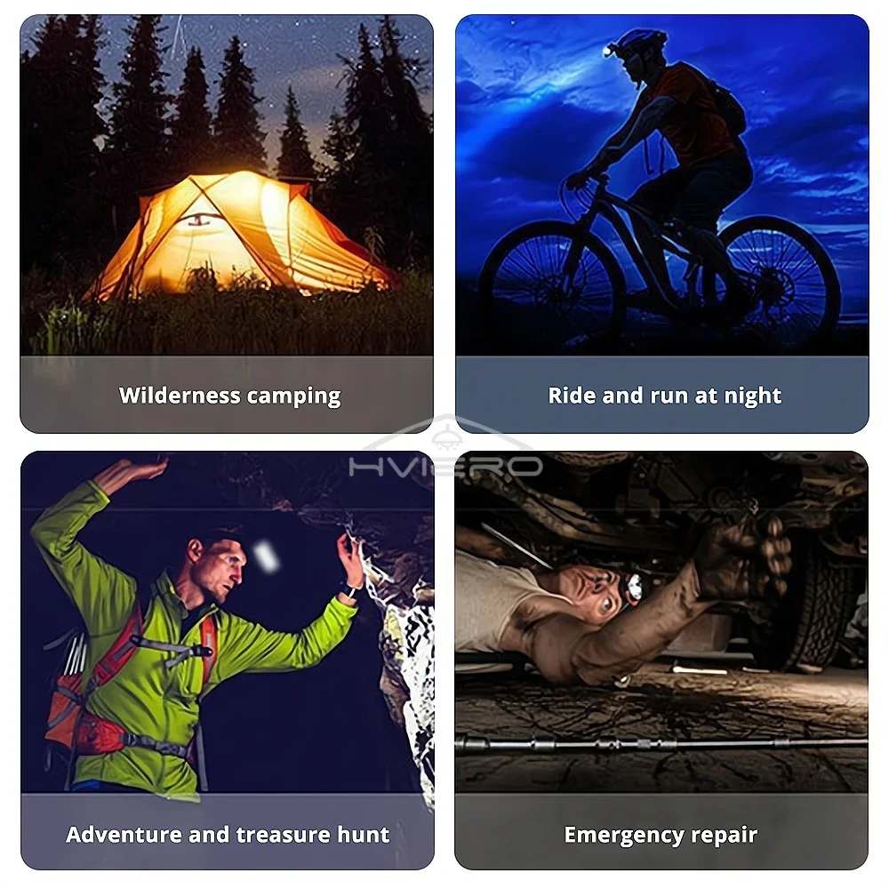 Hunting Torch Hiking Front Lanterns Head Mounted Lamp Bright COB 10W LED USB Rechargeable Headlamp Fishing Camping Running Light