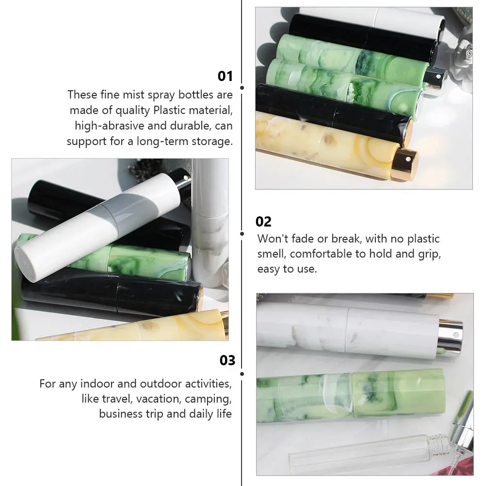 

2Pcs 10ml Portable Plastic Perfume Holders Fine Mist Sprayers Refillable Leakproof for Travel Camping Daily Use