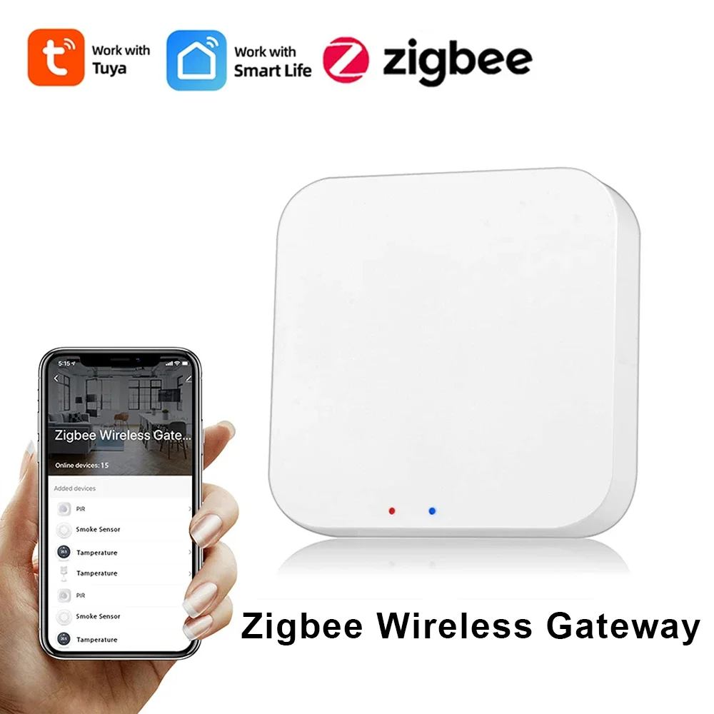 

Tuya Zigbee 3.0 Gateway Hub Smart Home Wireless Bridge Used to Connect Zigbee Devices Smart Life APP Remote Control Automation