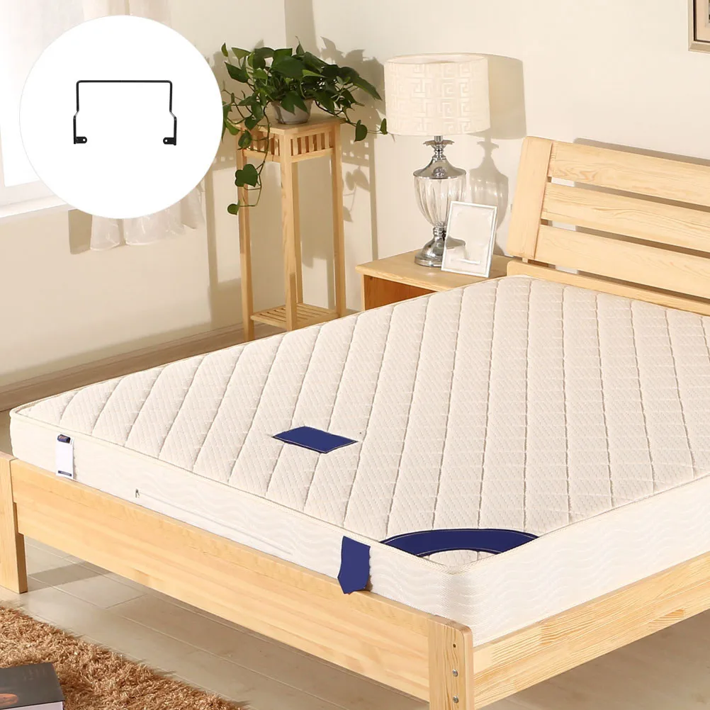 Iron Mattress Retainer Bar Mattress Slide Stopper Anti Slip Bed End Stopper with Metal Hooks Non Slip Baffle for Home Adjustable