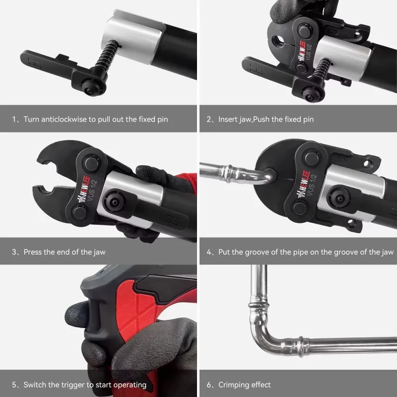

【Factory Price】HEWLEE HL-1550B Electric Cordless Hydraulic Pipe Crimping Tool Battery Powered Crimp Tool for Copper Pex Water