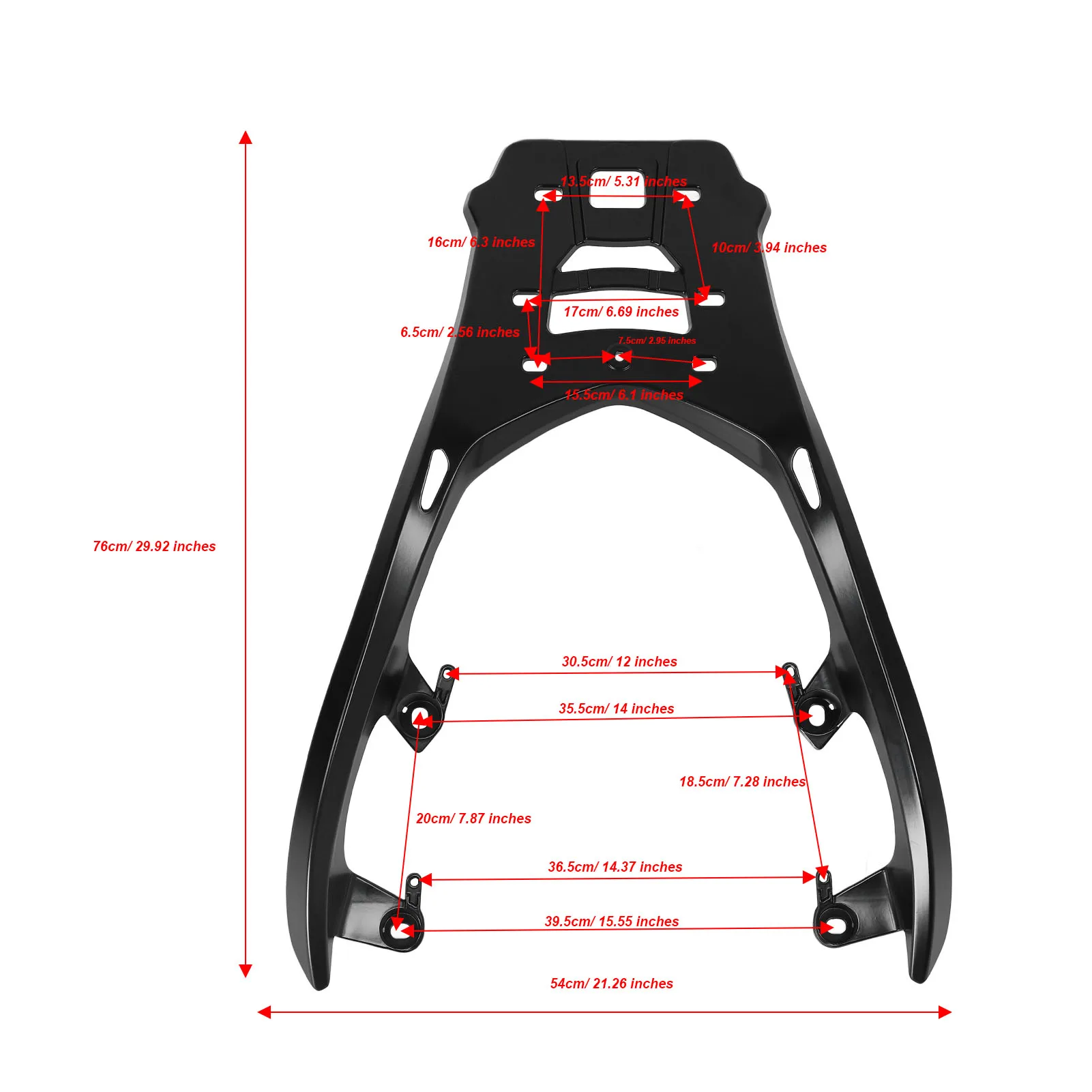 Motorcycle Rear Luggage Rack Aluminum Alloy Motorcycle Cargo Carrier Holder Bracket for Yamaha XMAX300 2017-2024