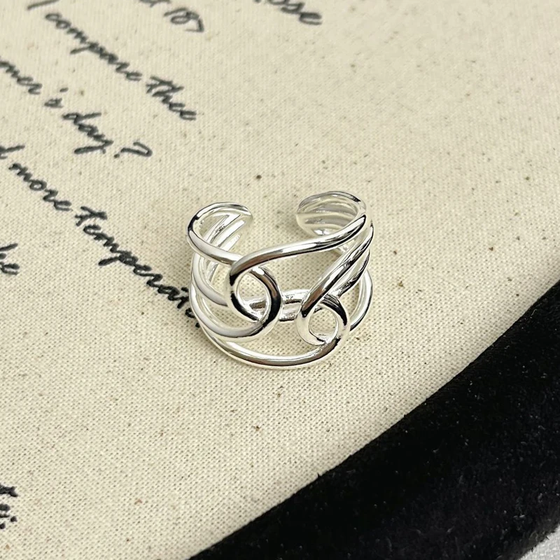 New 925 Sterling Silver Adjustable Stackable Vintage Ring, Gift for Her