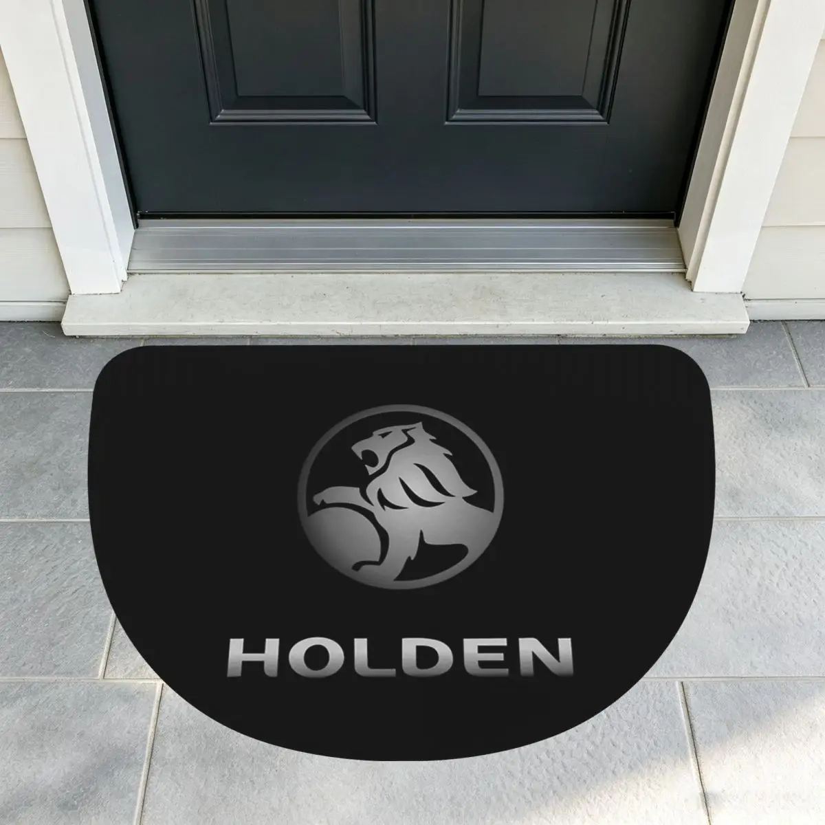 Best Edition Holden Logo Essential Soft Flannel Half Round Doormat Non Slip Bathroom Mat Absorbent Floor Carpet for Living Room