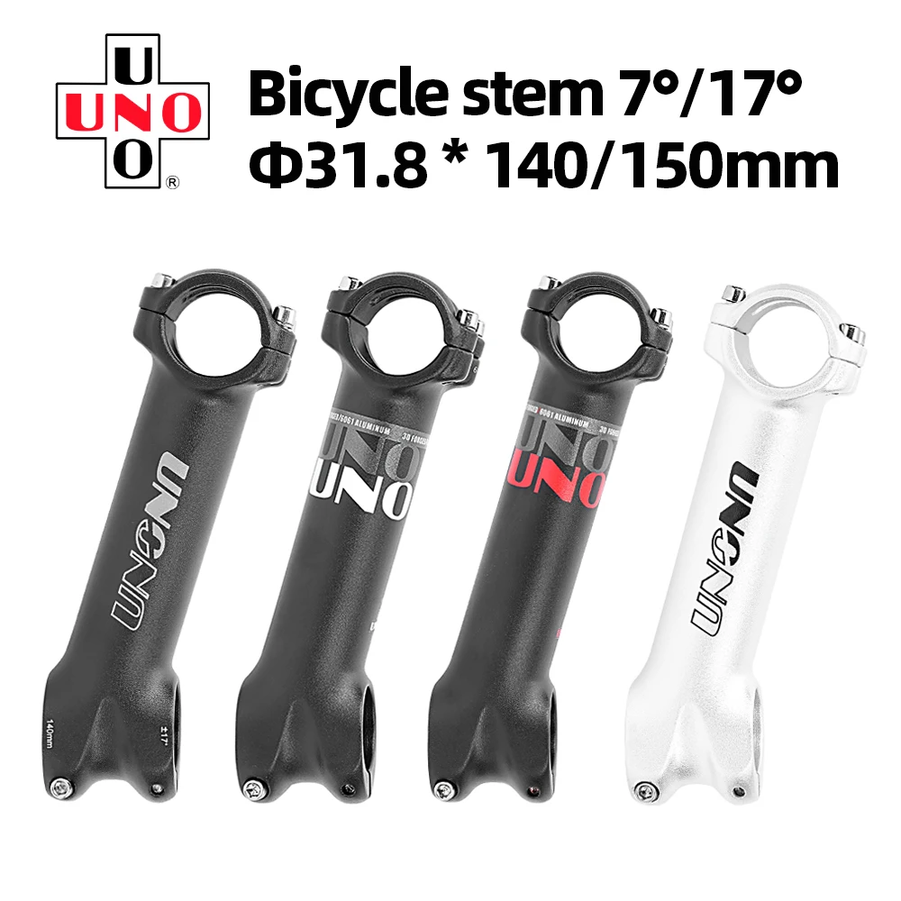 

UNO Long Stem Mtb Power 140/150mm Bicycle Fork Stem Extension 7/17 Degree Handlebar Stem Riser Road Power Downstem For Bicycl