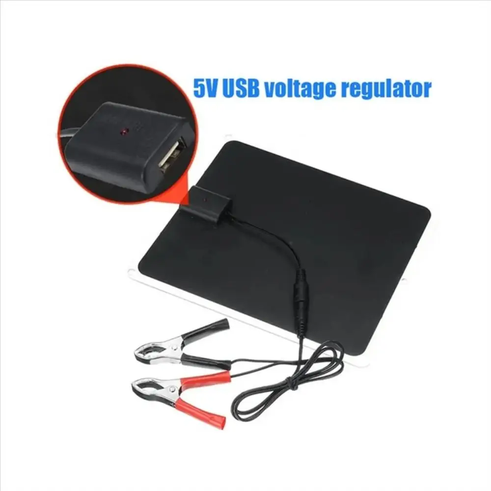 20W 12V Solar Panel Kit with USB Output Versatile Power Source Solar Battery Trickle Charger Multipurpose Waterproof