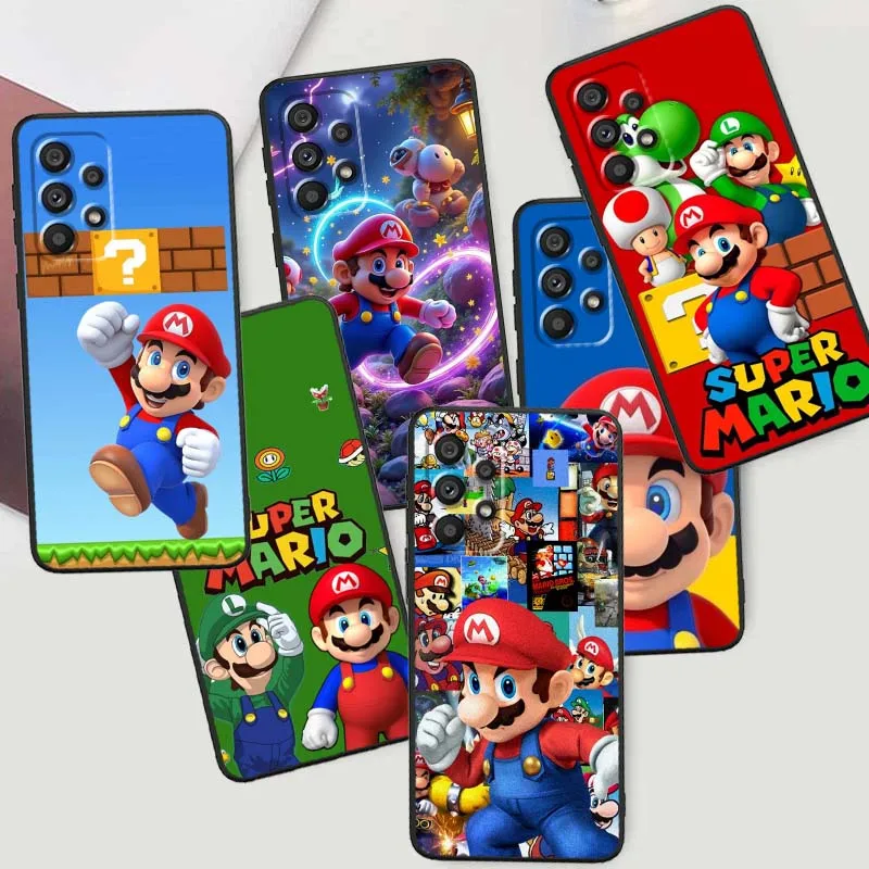 

M-Marios Art Illustration For Samsung A73 A72 A71 A55 A54 A53 A52 A51 A13 A22 A16 A15 A12 A14 A05 A06 5G Black Phone Case
