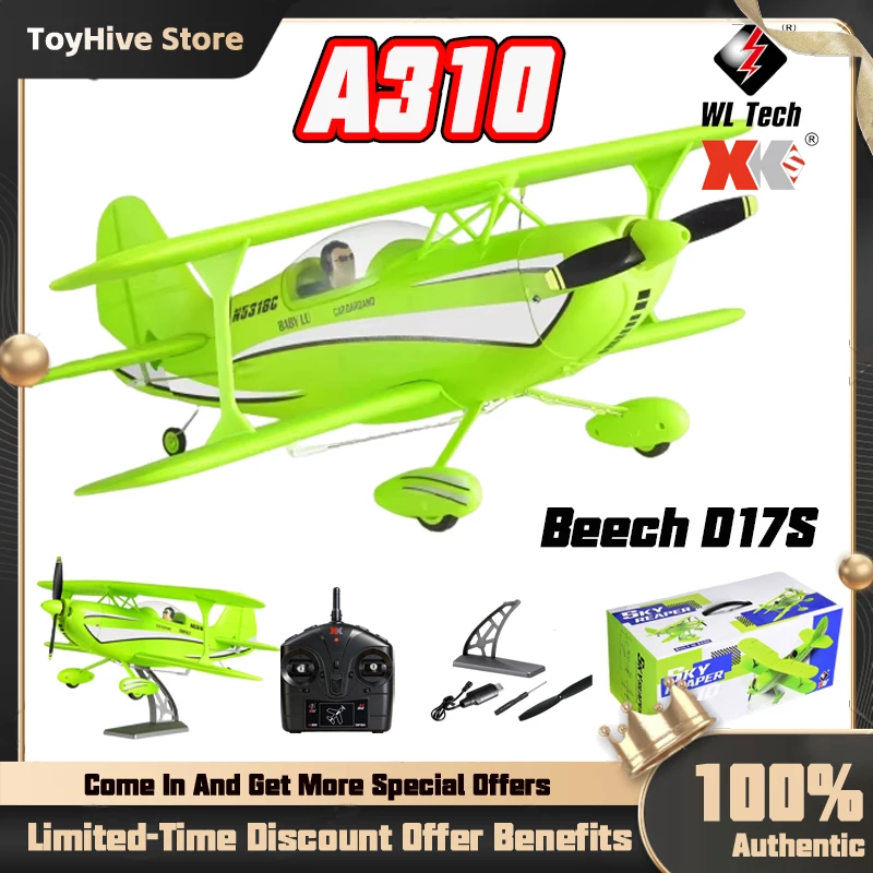 

2026 WLtoys Remote-Controlled Aircraft A310 Brushless Motor 3D/6G With Gyroscope Dual Wings Four Channel Airplane Boy Toy Gift
