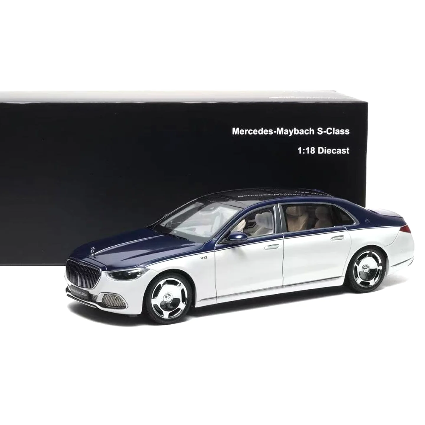 Bijna echte AR 1/18 Mercedes-Maybach S680 S-Klasse gegoten volledig open automodel simulatie legering verzamelauto's jongen speelgoed cadeau