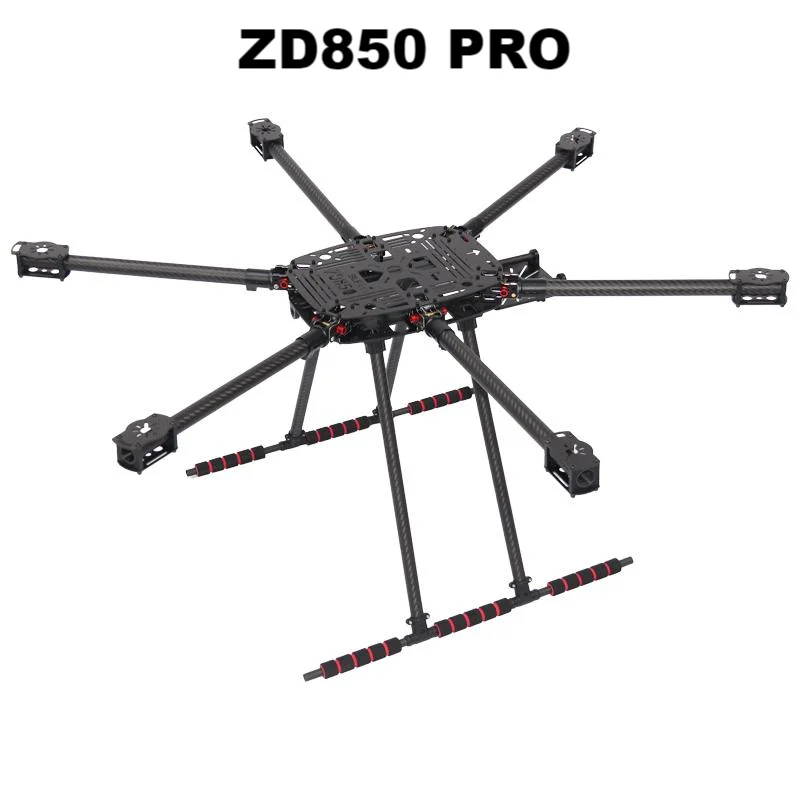 AeroPartsNEW ZD850 PRO V2 Full Carbon Fiber ZD850 PRO Frame Kit with Unflodable Landing Gear Foldable Arm for FPV DIY Aircraft H