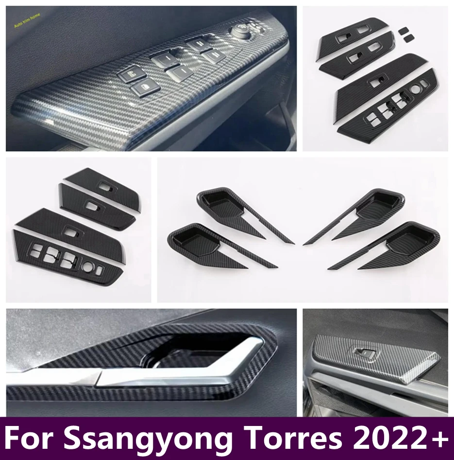 

Inner Door Handle Clasing Catch Bowl Window Glass Lift Control Button Cover Trim For Ssangyong Torres 2022 2023 2024 Accessories