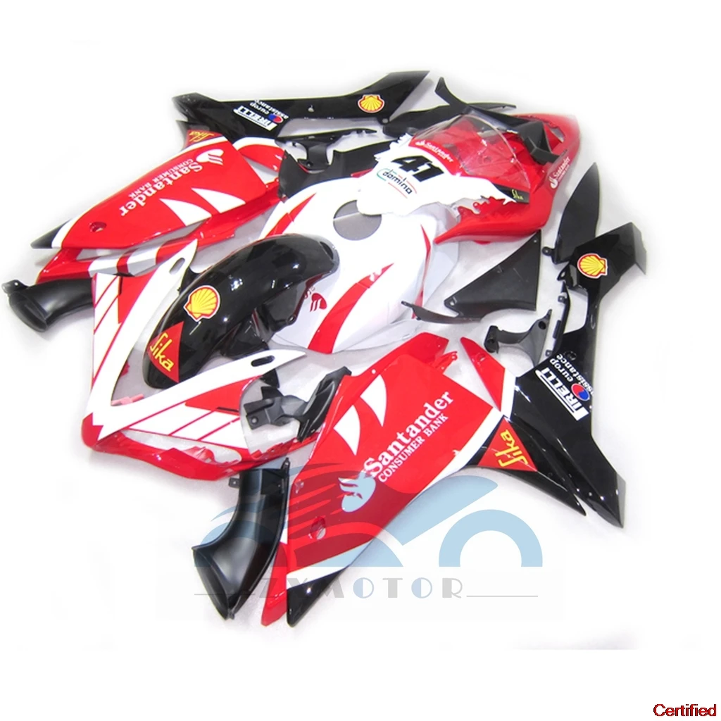 Red White Injection Fairing kit For YAMAHA 2007 2008  YZF-R1 07 08 YZFR1 YZF R1 High Grade Motorcycle Bodywork Set