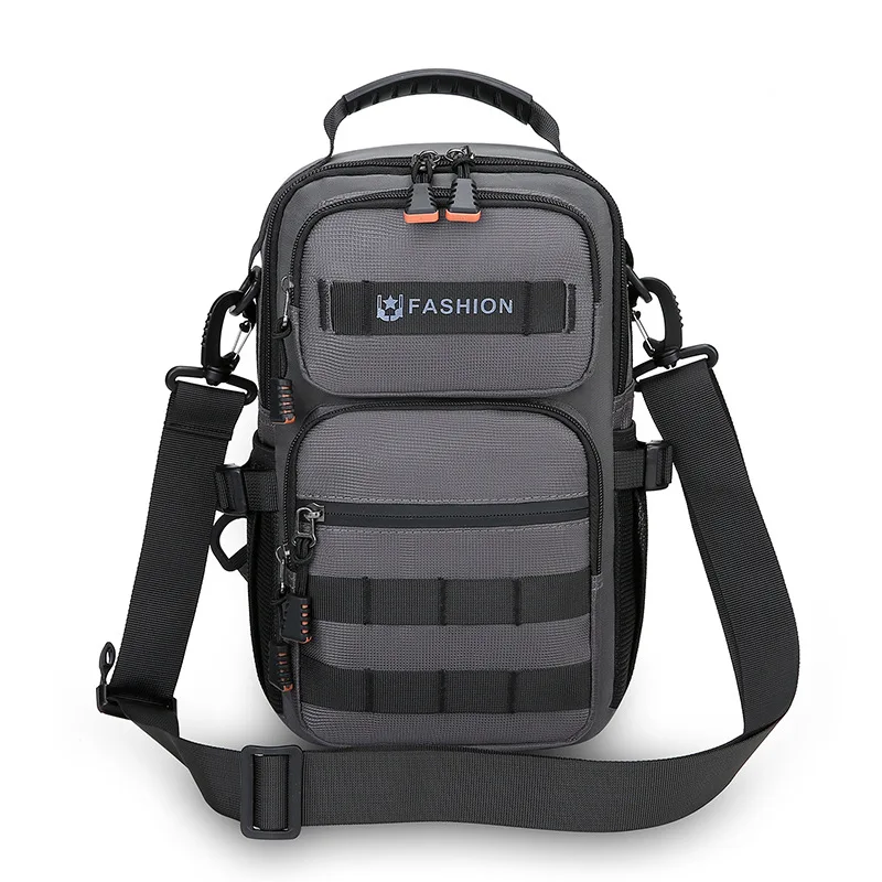 Men's multi-pocket portable chest bag outdoor tactical multi-function waterproof and wear-resistant shoulder crossbody bag 5