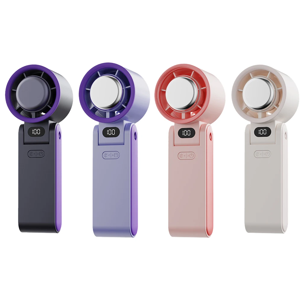 Ventilatore USB portatile da appendere al collo con funzione di raffreddamento del ghiaccio Motore ad alta velocità e batteria da 3600 mAh per un aggiornamento rapido ovunque