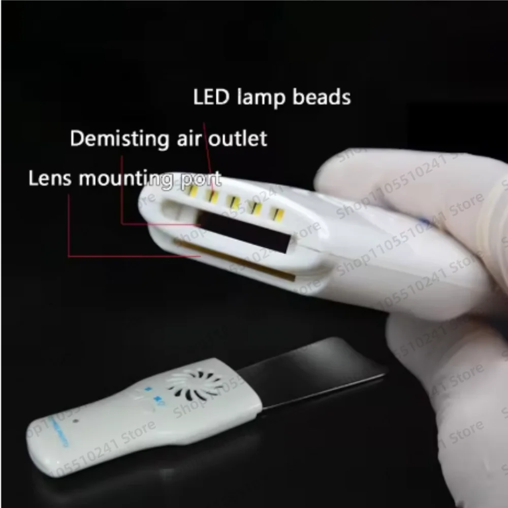 Stainless Steel Plate Set Dental Anti-Fog Photo Mirror with Led Light High Hardness Dental Photography Defog Reflector