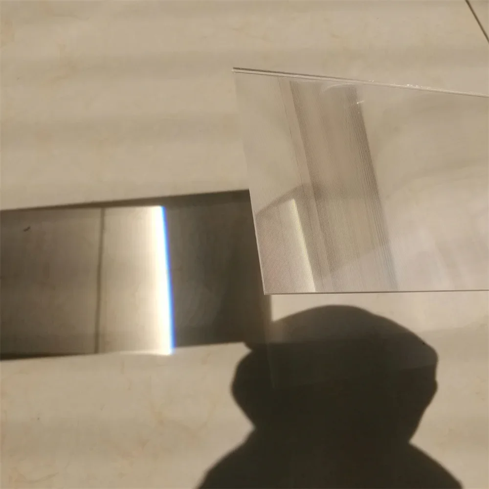 100X150MM/82x138mm  Focal Length 120MM PMMA Linear Fresnel Lens Parallel Strip Light Type Threaded Optical Lens
