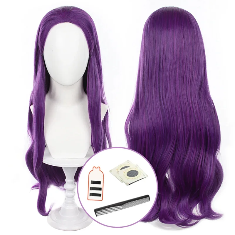 Frying Beyond Journey's End Anime Power Cosplay Wig Long Purple Rose Net Synthetic Fiber Adjustable Size