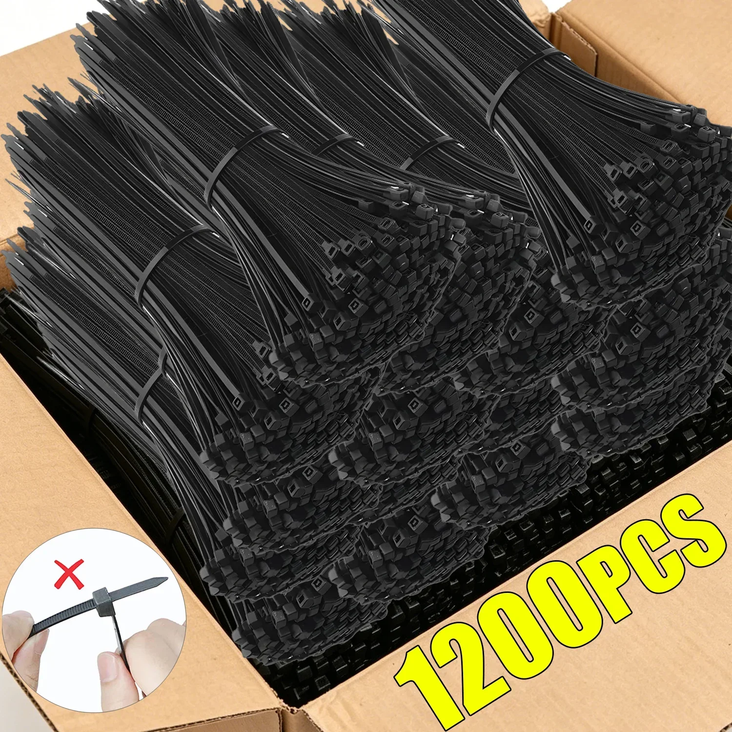 Nylon Cable Ties Reusable Self-locking Cord Ties Straps Adjustable Cables Fastening Loop Home Office Wire Zip Ties Wholesale