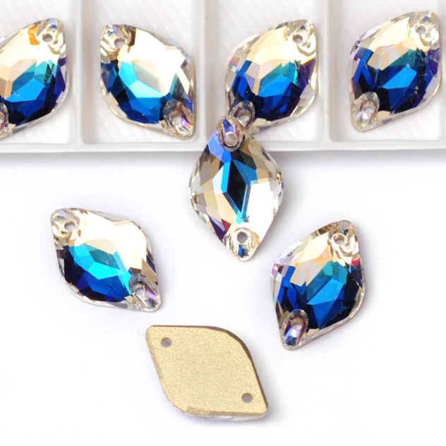 PUBRILEX Glas K9 Strass Zitrone mit abgeschrägten Kanten zum Aufnähen, Strasssteine zum Aufnähen, DIY-Dekoration für Kleidung, Kleider und Bekleidung. – Detail 2
