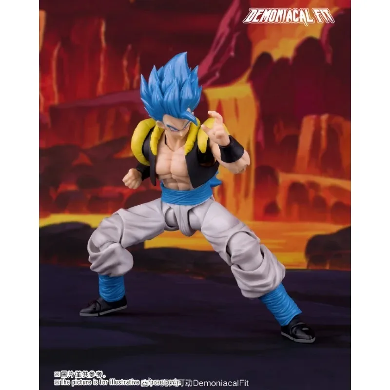 Demoniacal صالح Gogeta الشكل لعبة دراغون بول Z SHF سوبر سايان الأزرق بطل الفالس في نهاية المطاف الرقص Gogeta تمثال تحصيل لعبة الهدايا #5