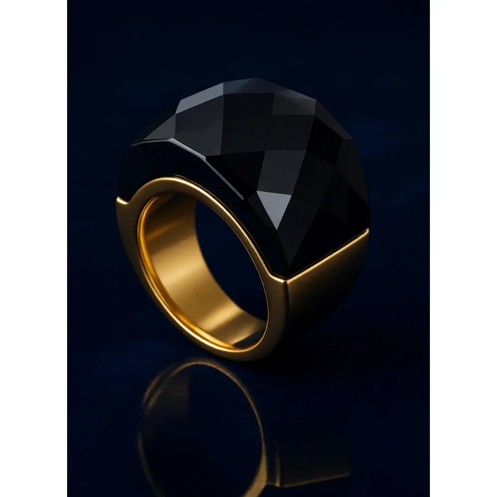 

Большое кольцо с кристаллами, золотистого цвета, из нержавеющей стали, с кубическим цирконием, для коктейльных вечеринок, украшение для женщин