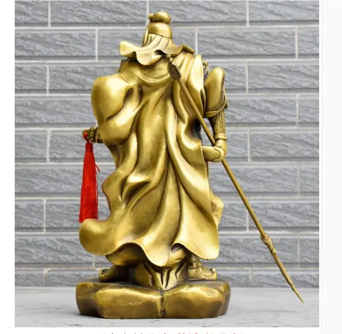 45CM large Huge home Porch lobby efficacious Mascot Martial god of wealth guan gong Guandi FENG SHUI ART