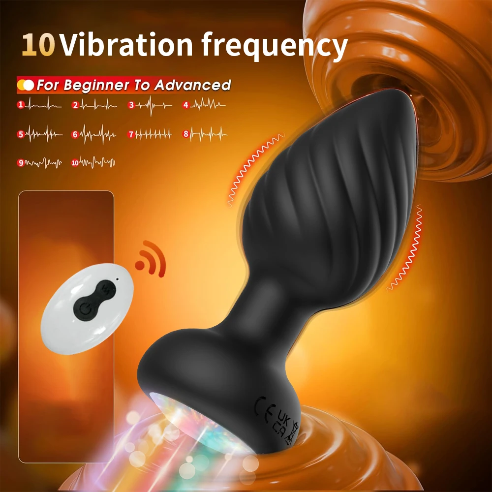 Wholesale Remote Control LED Anal Vibrator LED Prostate Massager for Gay Vaginal Clitoris Nipple Stimulator Sex Toys for Adults