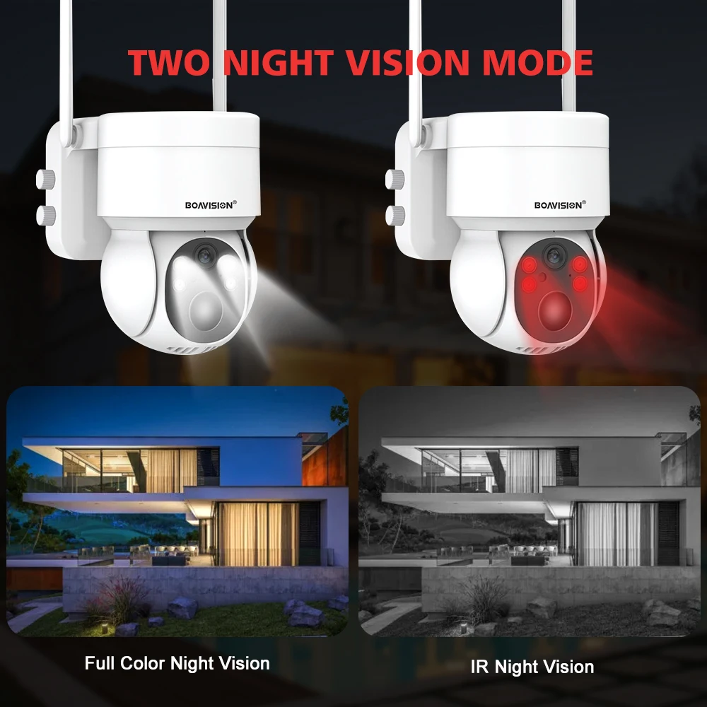 Outdoor Solar Panel Wifi IP Camera 2MP PTZ With Rechargeable Battery PIR Motion Detection Audio 100% Wireless Security Camera