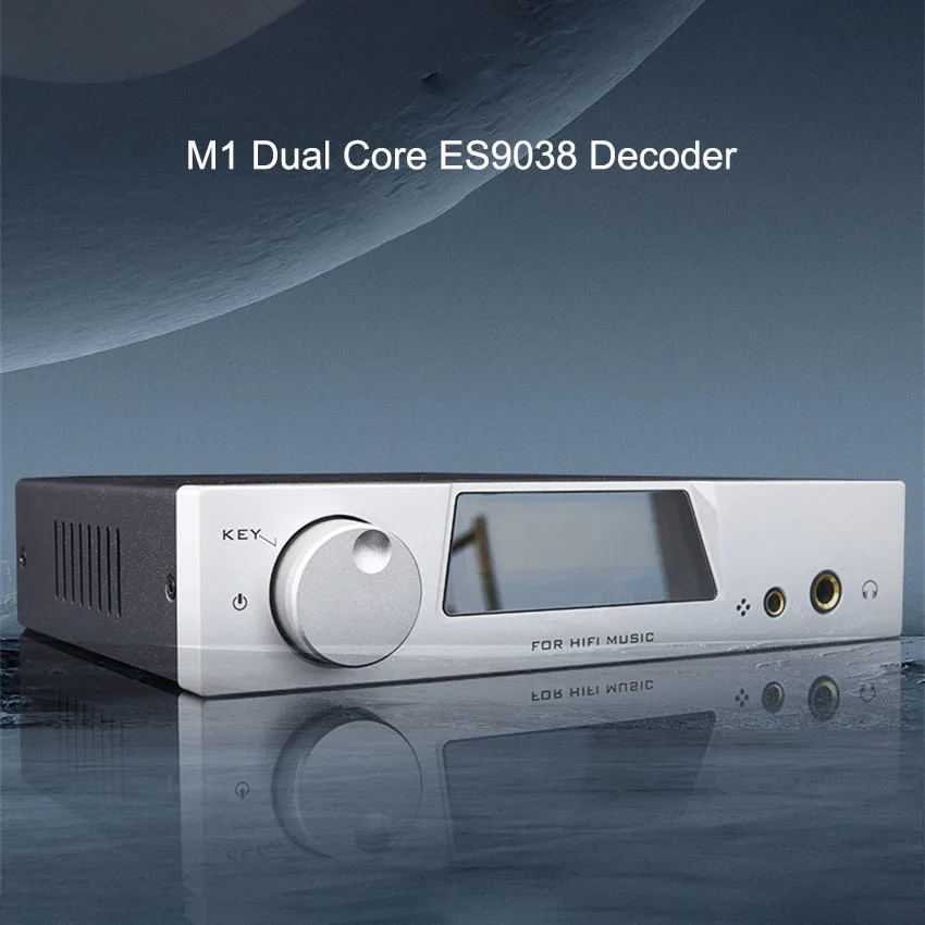 Dual ES9038Q2M Audiophile Audio Decoder Bluetooth 5.1 QCC5125 Lossless HIFI Decoder Converter, Supports DSD512 Decoding Driver