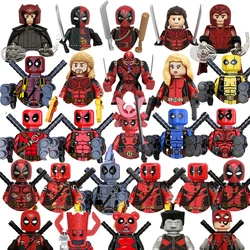 Marvel Legends Bricks Deadpool For Toys Gifts New Mini Action Figures XP220-227 Children Building Blocks For Party Gifts