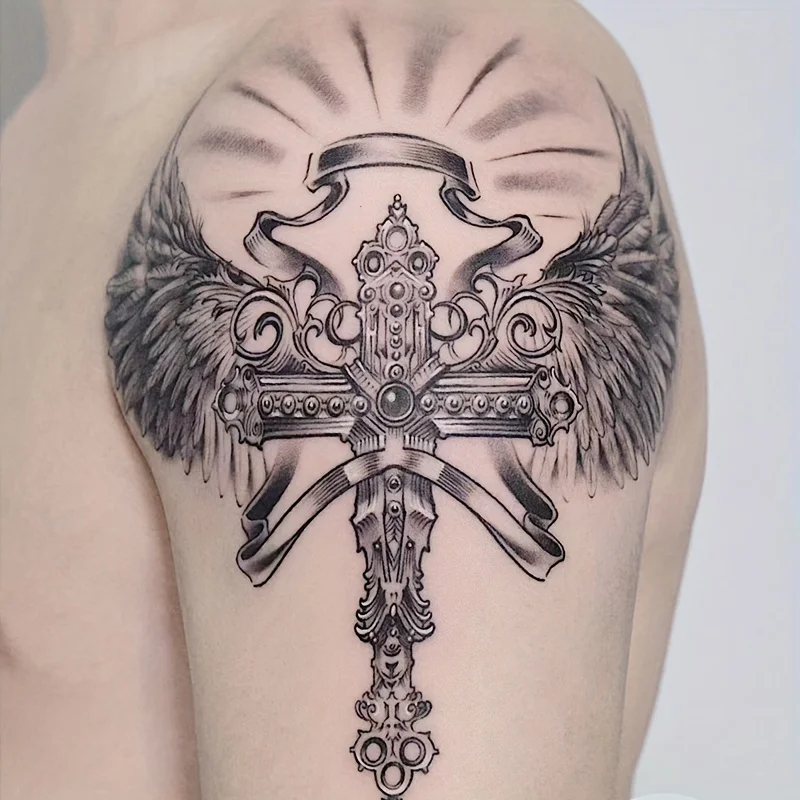 6 ملصقات وشم عشبية كبيرة تدوم 7 إلى 15 يومًا، مقاومة للماء ومقاومة للاهتراء، ذات تأثير واقعي