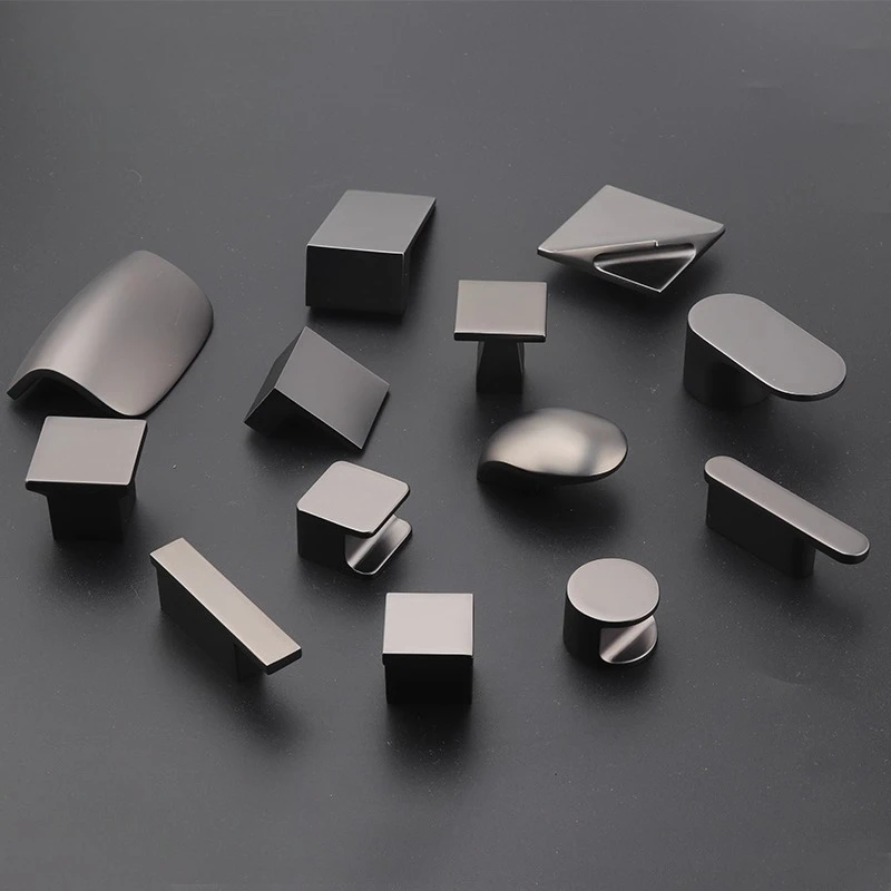 

Single hole handle modern minimalist wardrobe bedside table drawer cabinet handle round square furniture door handle solid