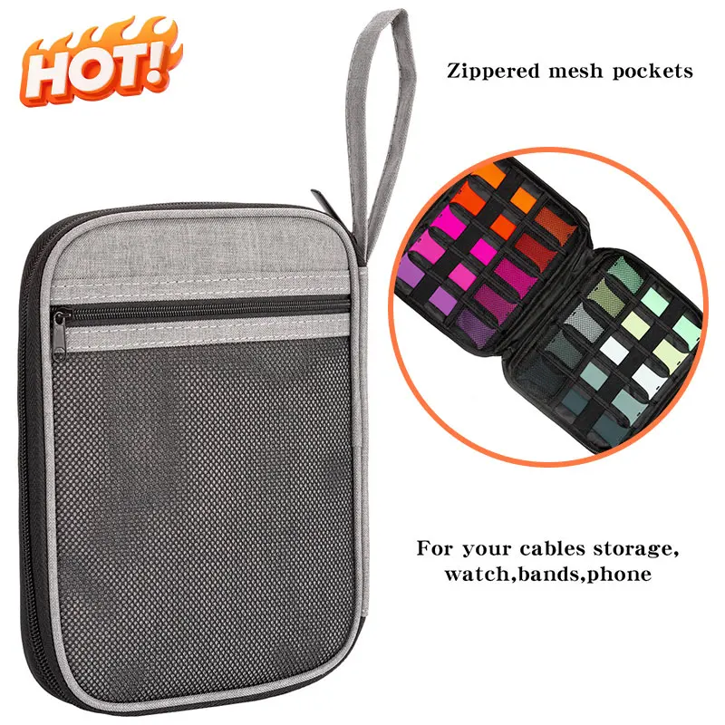 Portable storage bag For Apple Watch strap Case data cable Travel smart watch Wriststrap Organizer Watchband Box